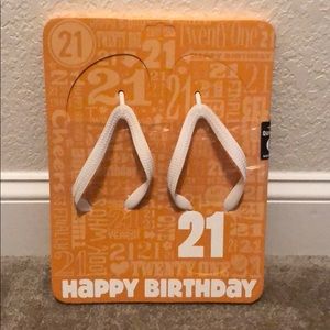 21st Birthday flip flops